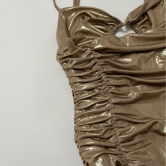 brand new- Zara metallic gold bodysuit - size small - Picture 5 of 11